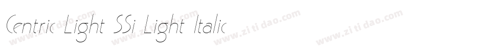 Centric Light SSi Light Italic字体转换
